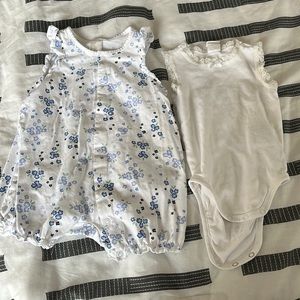 4-6 month H&M romper and onesie